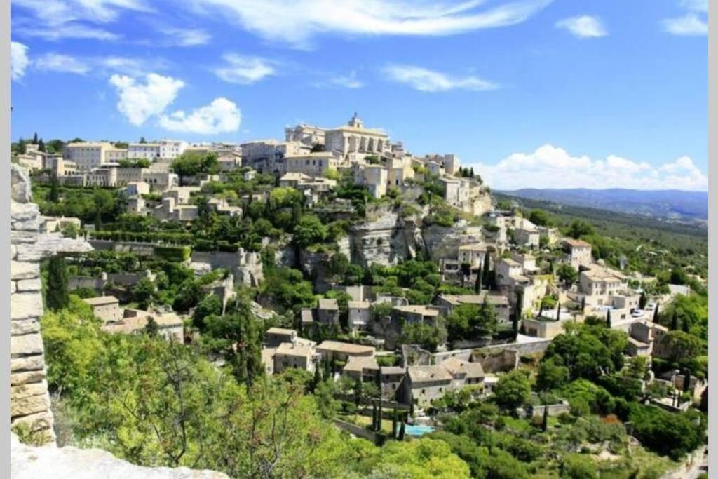Vue Panoramique Sur Le Chateau,Montagne Et Grottes Фонтен-де-Воклюз Екстериор снимка