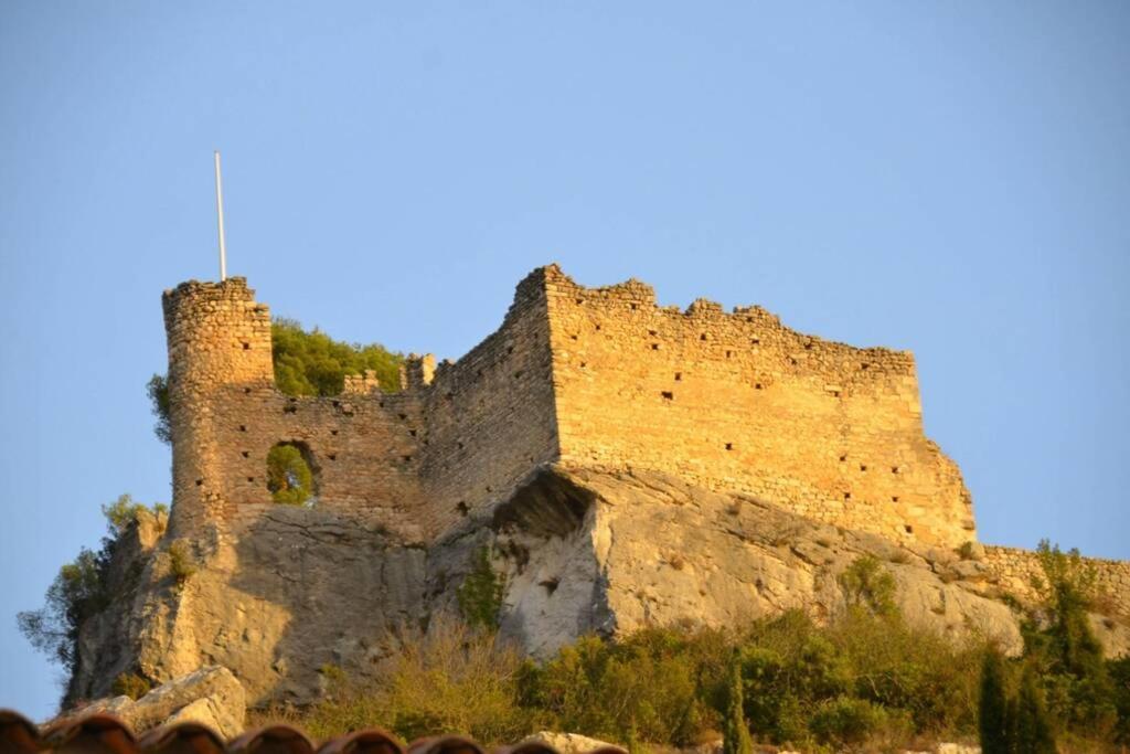 Vue Panoramique Sur Le Chateau,Montagne Et Grottes Фонтен-де-Воклюз Екстериор снимка