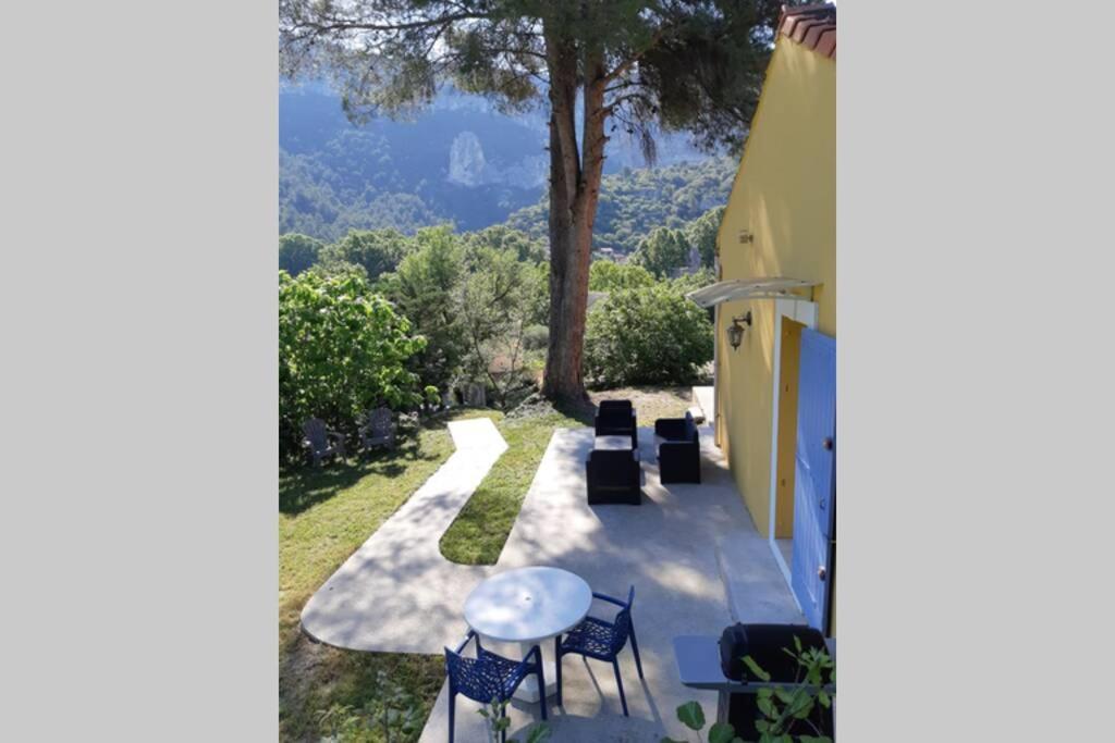 Vue Panoramique Sur Le Chateau,Montagne Et Grottes Фонтен-де-Воклюз Екстериор снимка